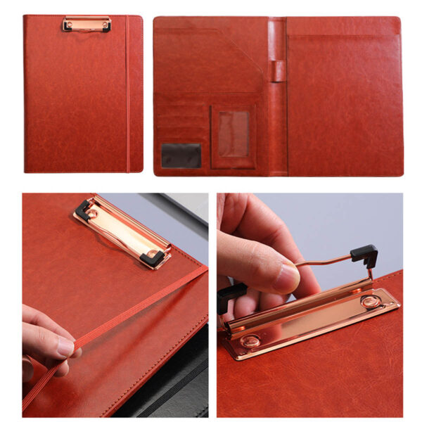 GA1673---PU Leather Hardboard Office Clipboard - Image 4