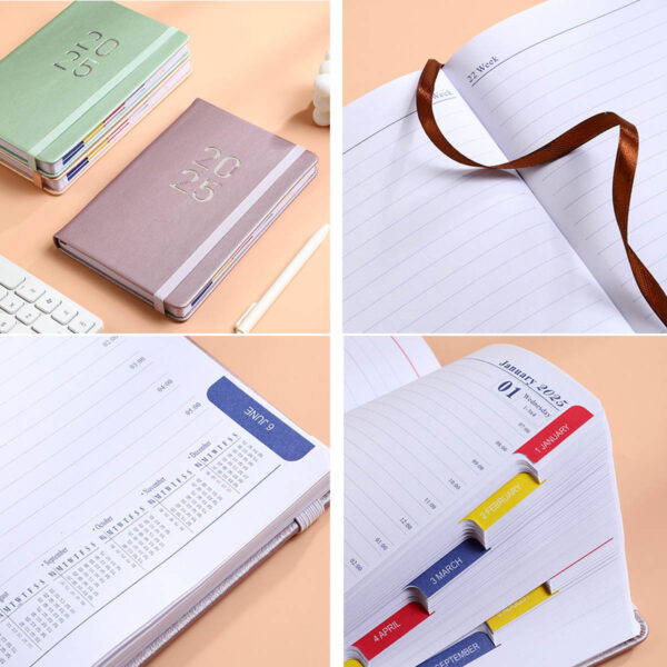 GA1589---2025 Weekly Monthly Planner A5 Notebook - Image 5