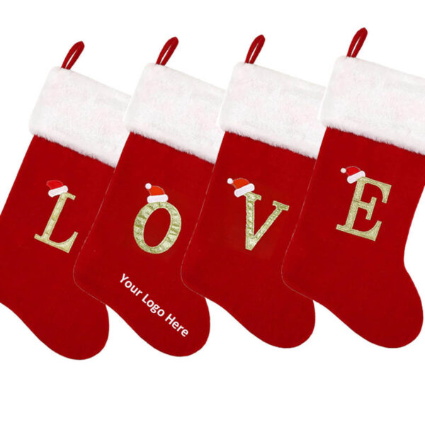 GA7005---18 Inches Monogrammed Christmas Stockings