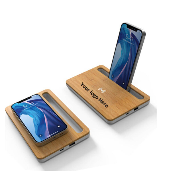 GA1740---Bamboo Wireless Charger For Cell Phone