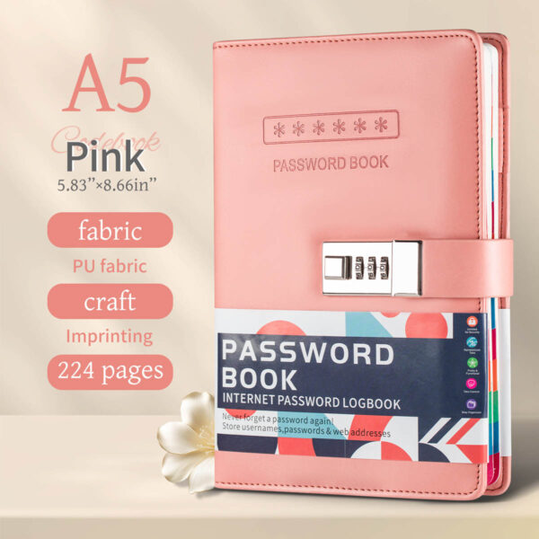 GA1715---A5 Password Book With Lock - Image 2