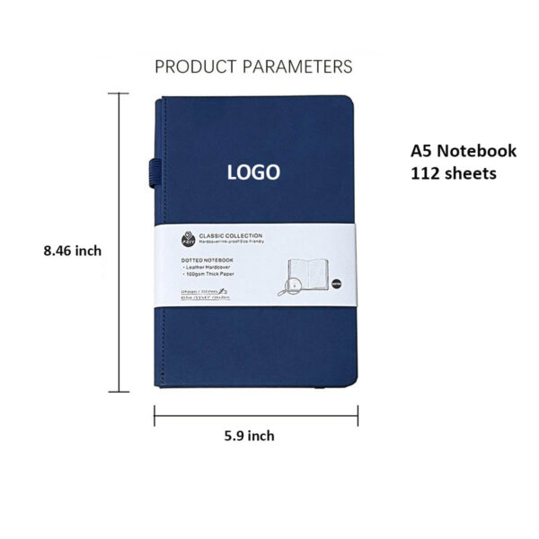 GA1710---Hardcover A5 Dotted Journal - Image 2