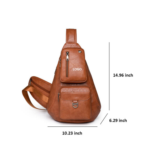 GA1721---Leather Sling Crossbody Backpack - Image 2