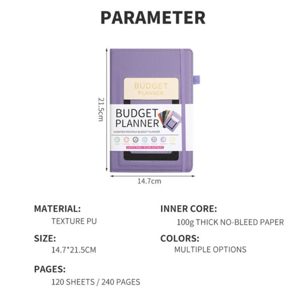 GA1729---Budget Planner Leather Cover Notebook - Image 2