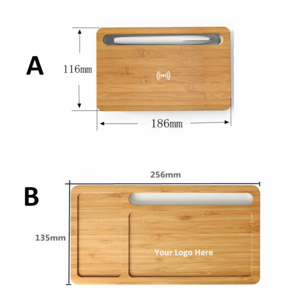 GA1740---Bamboo Wireless Charger For Cell Phone - Image 2