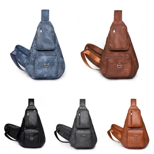 GA1721---Leather Sling Crossbody Backpack - Image 3
