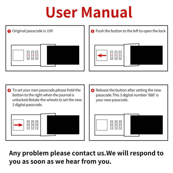 GA1715---A5 Password Book With Lock - Image 4