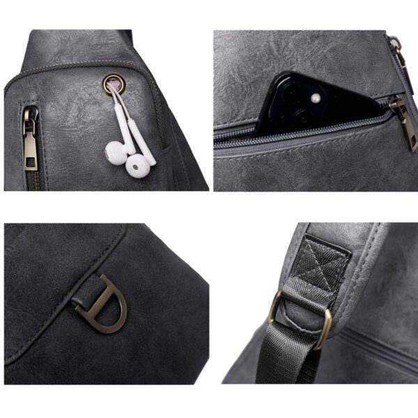 GA1721---Leather Sling Crossbody Backpack - Image 5