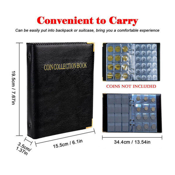 GA1772---Leather Coin Collection Book - Image 2