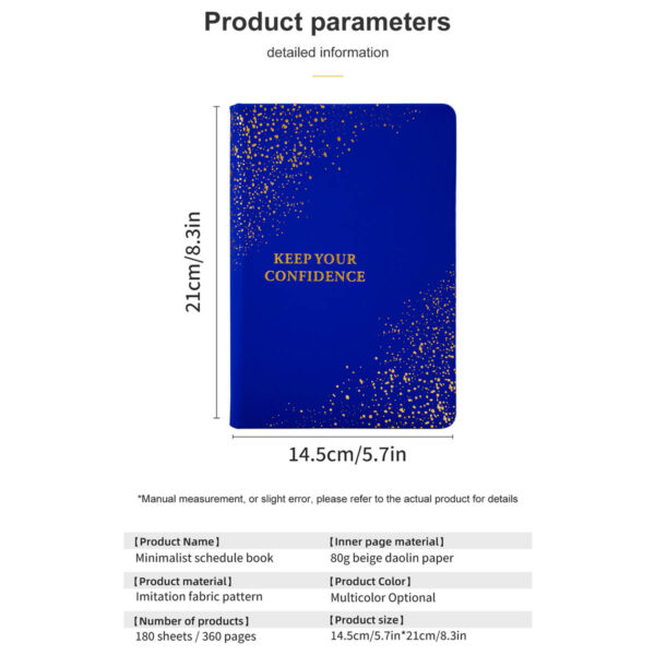 GA1787---Lined Notebook A5 Leather Cover - Image 3