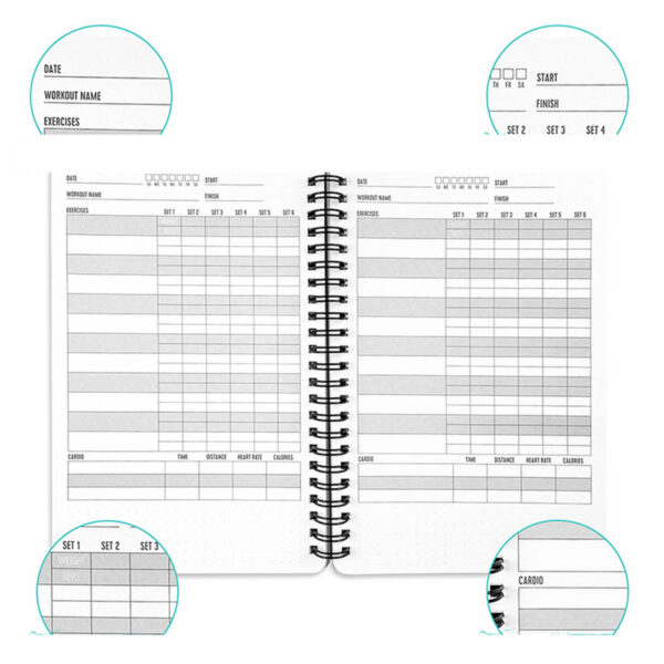 GA1755---Fitness Journal A5 Notebook - Image 3