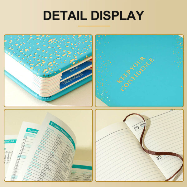 GA1787---Lined Notebook A5 Leather Cover - Image 5